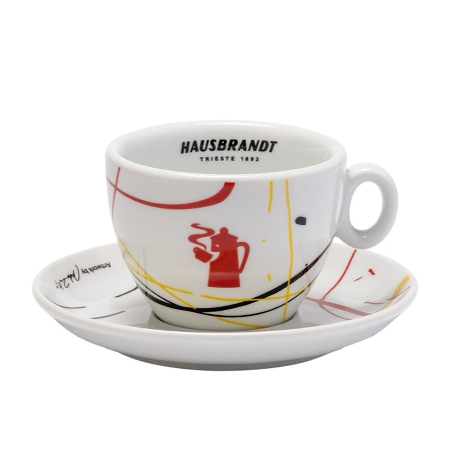 Порцеланова чаша за капучино 6бр  HAUSBRANDT ART COLLECTION FLUID